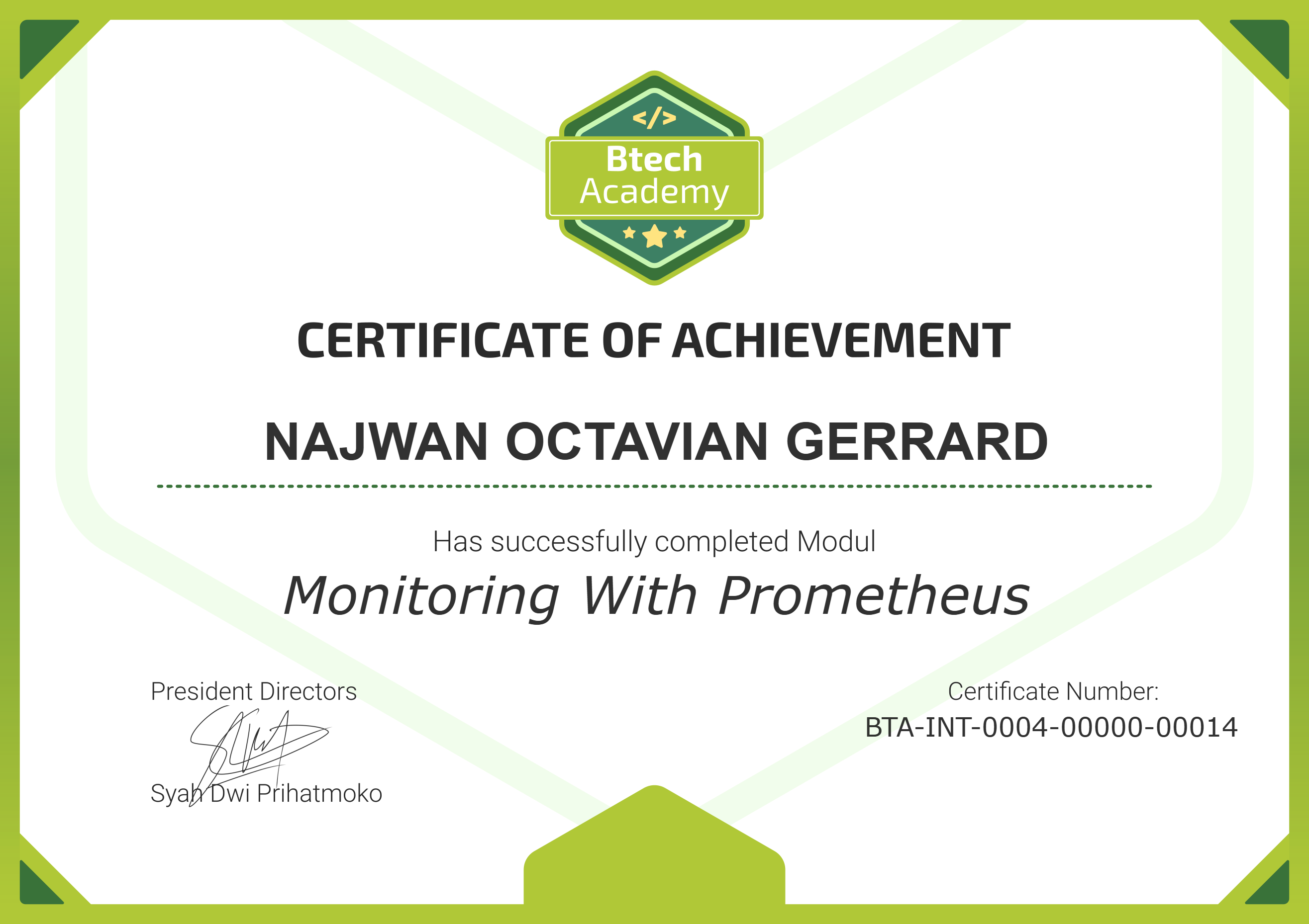 Certificate Linux Fundamental Adinusa